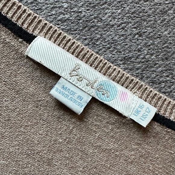 Boden Cream Button Down Cardigan Sweater Size 12 - Picture 2 of 5